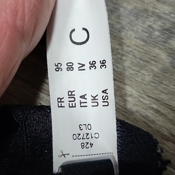 Chantelle Opera Gold Lace Floral Bra Size 36C - Picture 6 of 13